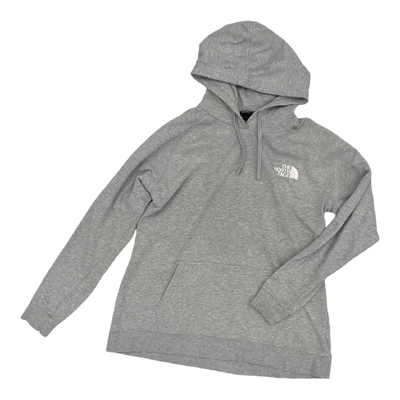 Adidas sweatshirts plush -Athletic Sweatshirt Hoodie By The North Face In Grey, Size:Xl