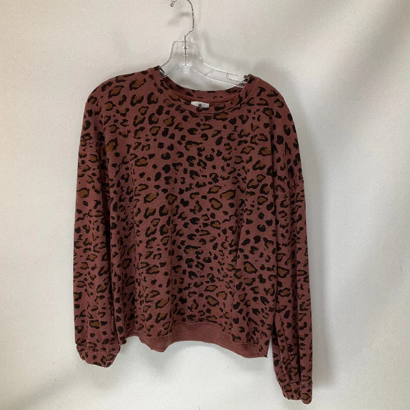 vintage sweatshirts sleek -Sweatshirt Crewneck By Sundry In Animal Print, Size: Xs