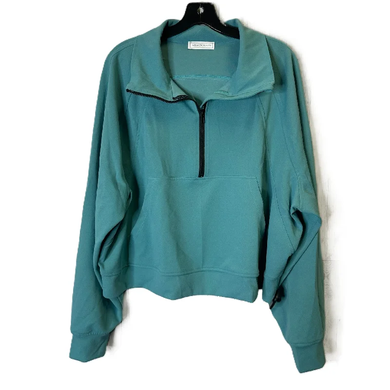 yellow sweatshirts modern -Sweatshirt Collar By Clothes Mentor In Teal, Size: L