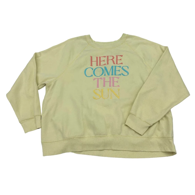 oversized sweatshirts vibrant -SWEATSHIRT CREWNECK by OLD NAVY In YELLOW, Size: 2X