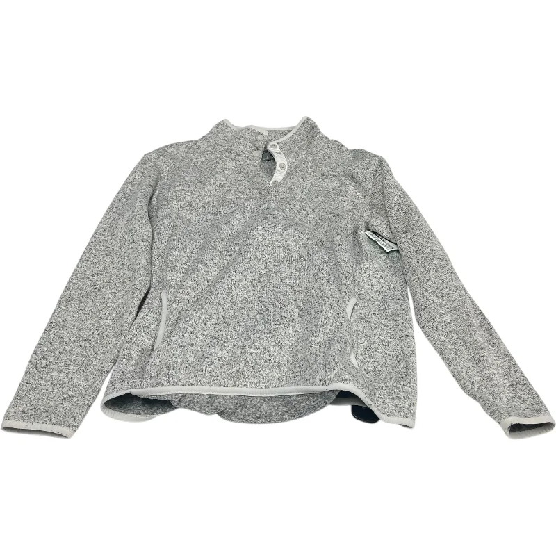 black sweatshirts artistic -Sweatshirt Collar By Eddie Bauer In Grey, Size: L