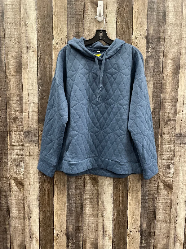 blue sweatshirts stylish -Athletic Sweatshirt Hoodie By Rbx In Blue, Size: Xl