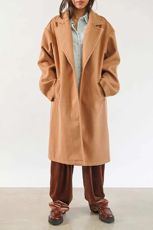 fluid trim jacket -SINGLE BREASTED LONG COAT