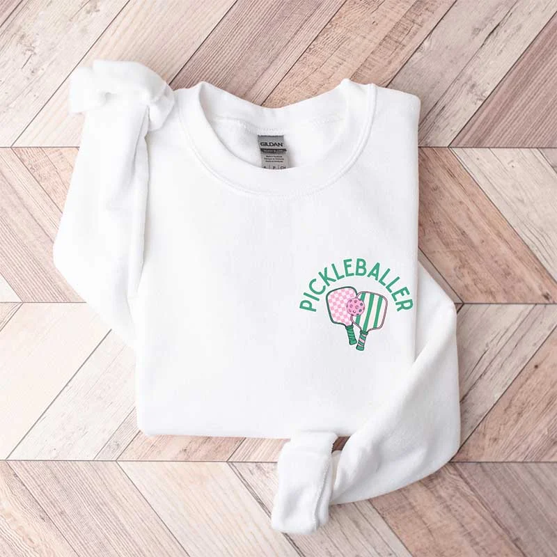 fleece sweatshirts thick -Preppy Pickleballer Sweatshirt