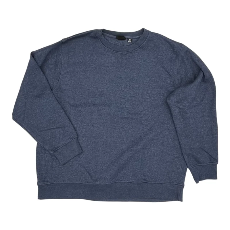 lightweight sweatshirts vivid -Sweatshirt Crewneck By Clothes Mentor In Blue, Size:3X