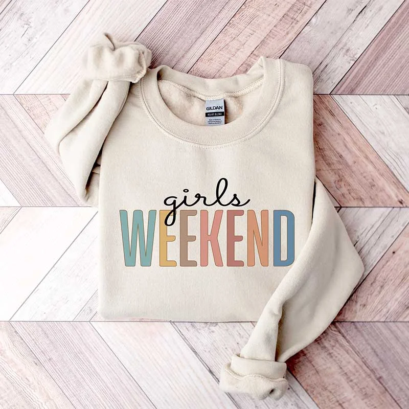 navy sweatshirts elegant -Girls Weekend Sweatshirt