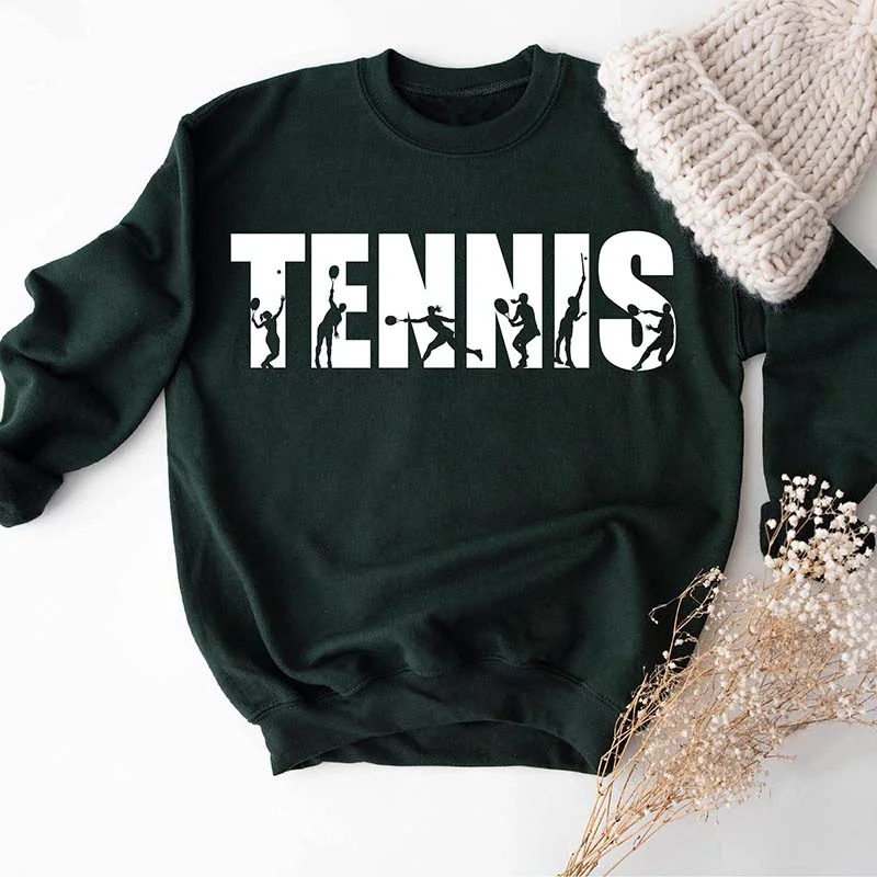 Adidas sweatshirts running -Funny Retro Tennis Sweatshirt