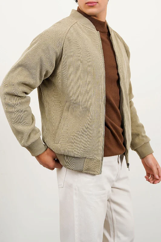 slit vivid jacket -CORDUROY BOMBER JACKET