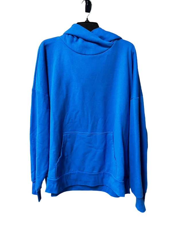 printed sweatshirts unique -Sweatshirt Hoodie By Dsg Outerwear In Blue, Size: 1x