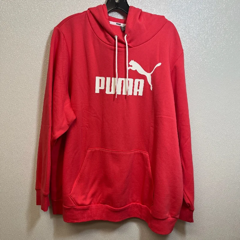 Under Armour sweatshirts red -Sweatshirt Hoodie By Puma In Coral, Size: 3x