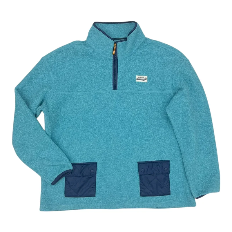 sweatshirts for kids -Sweatshirt Collar By Saucony In Blue, Size:Xl