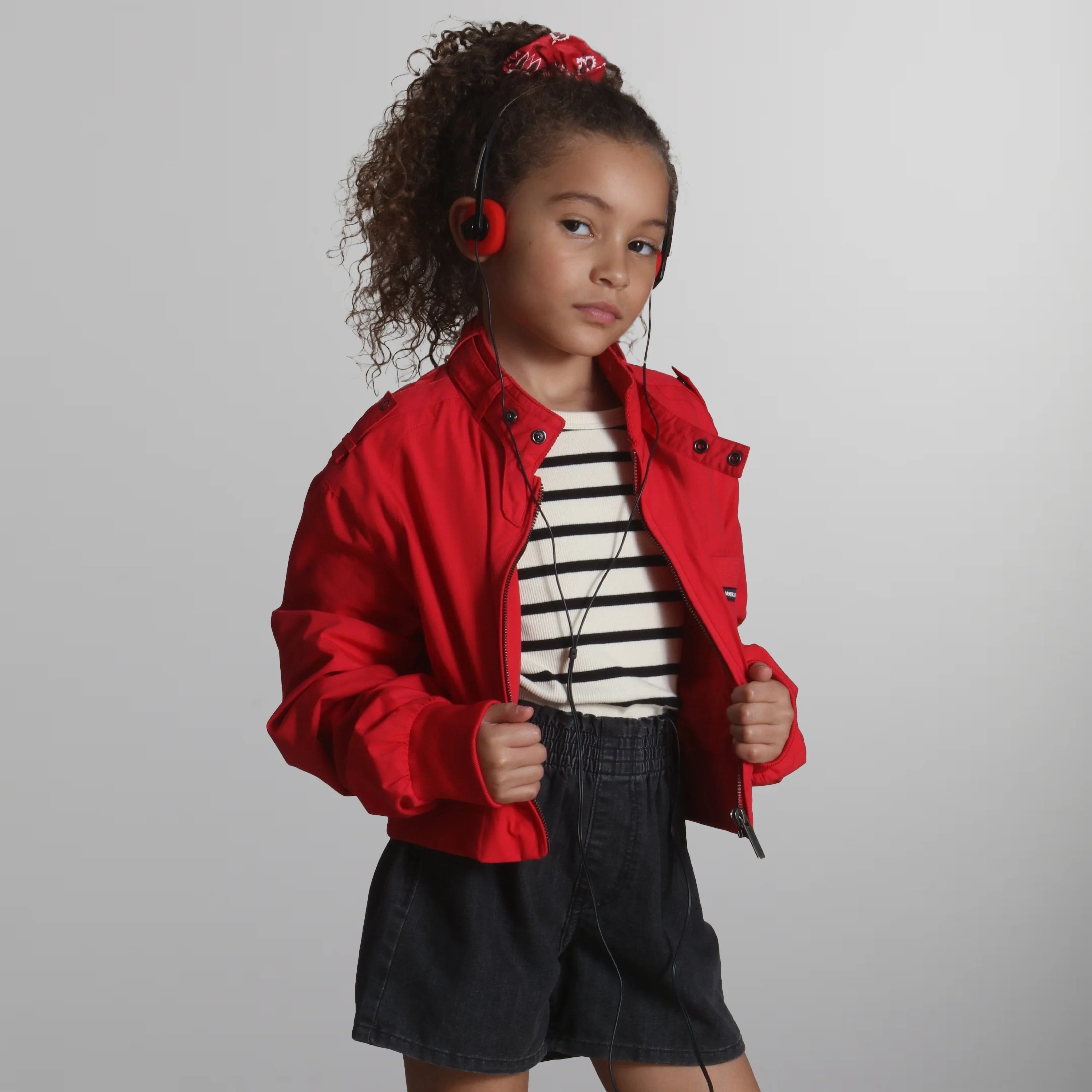 plum vivid jacket -Girl's Racer Jacket