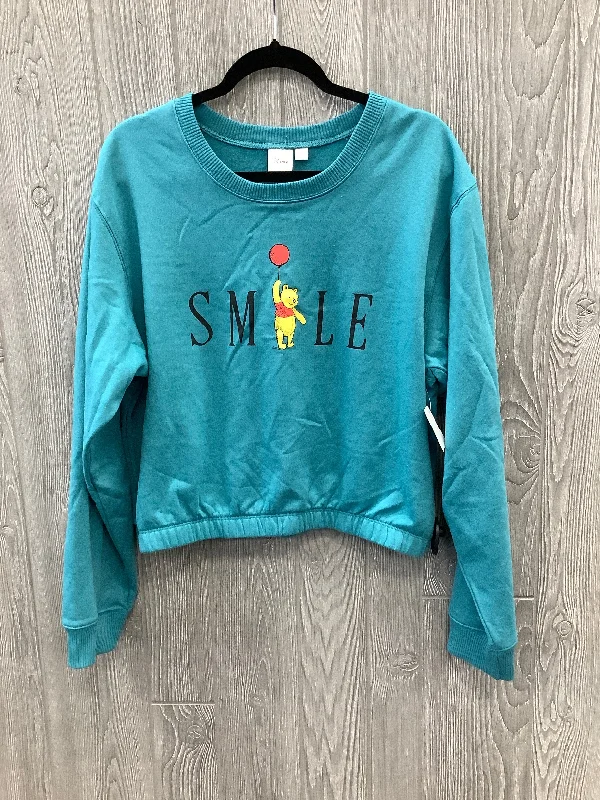 navy sweatshirts plush -Sweatshirt Crewneck By Disney Store In Blue, Size: 2x