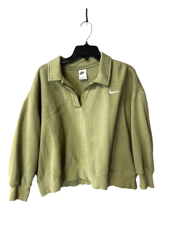 brown sweatshirts trendy -Sweatshirt Collar By Nike Apparel In Green, Size: 2x