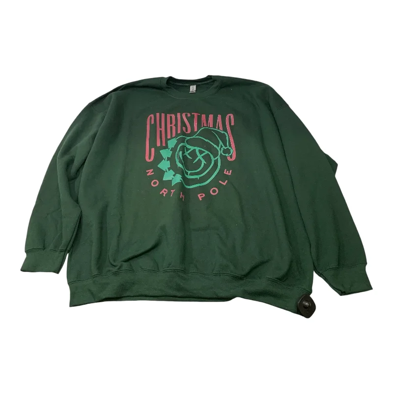 sweatshirts with patterns -Sweatshirt Crewneck By Gildan In Green, Size: 3x