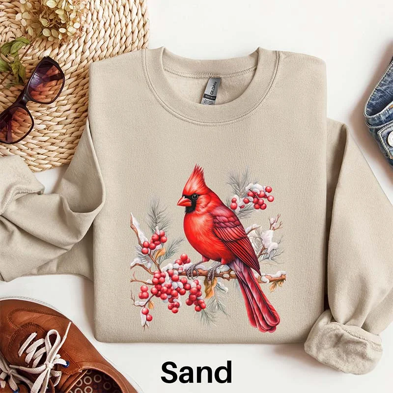 maroon sweatshirts vibrant -Cardinal Bird Lover Sweatshirt