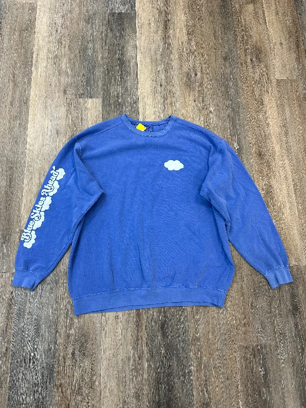 oversized sweatshirts vibrant -Athletic Sweatshirt Crewneck By Comfort Colors In Blue, Size: 2x