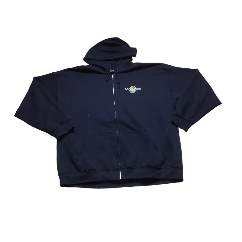 sweatshirts for indoors -Sweatshirt Hoodie By Gildan In Navy, Size: 2x