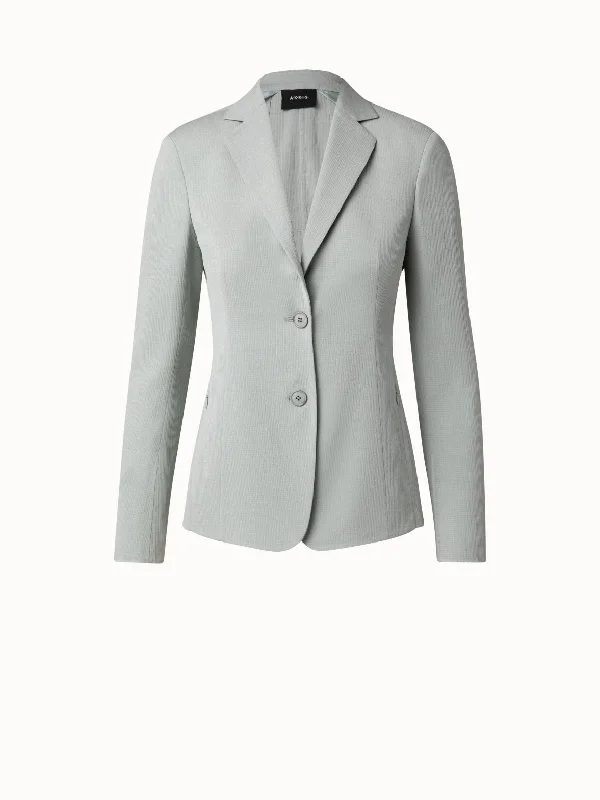 teen vivid jacket -Structured Cotton Silk Blend Double-Face Blazer