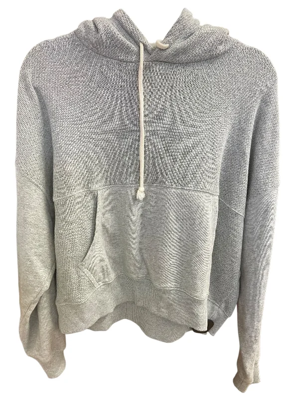 purple sweatshirts durable -Sweatshirt Hoodie By Aerie In Grey, Size: S