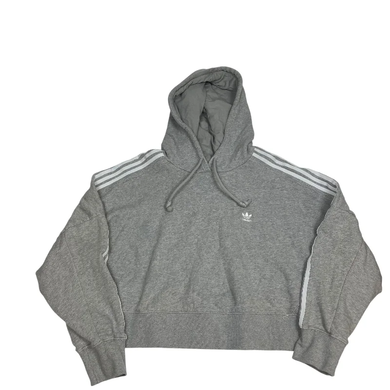 sweatshirts with tribal -Sweatshirt Hoodie By Adidas In Grey, Size: 3x