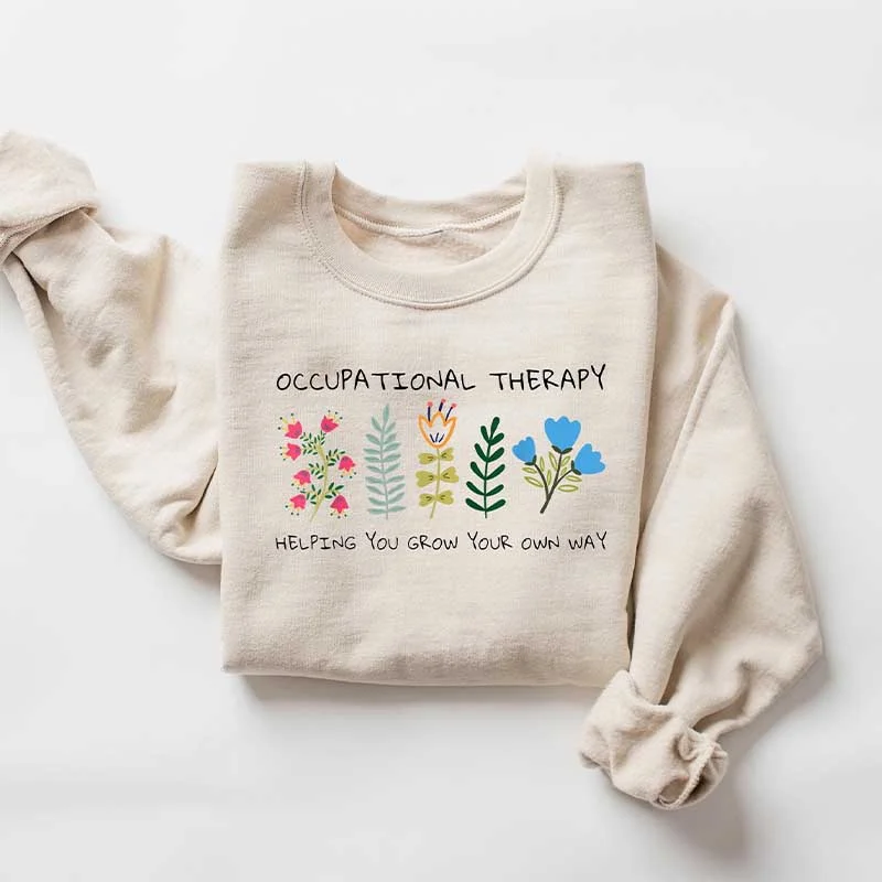 teal sweatshirts modern -Cute Occupational Therapy Special Education Sweatshirt