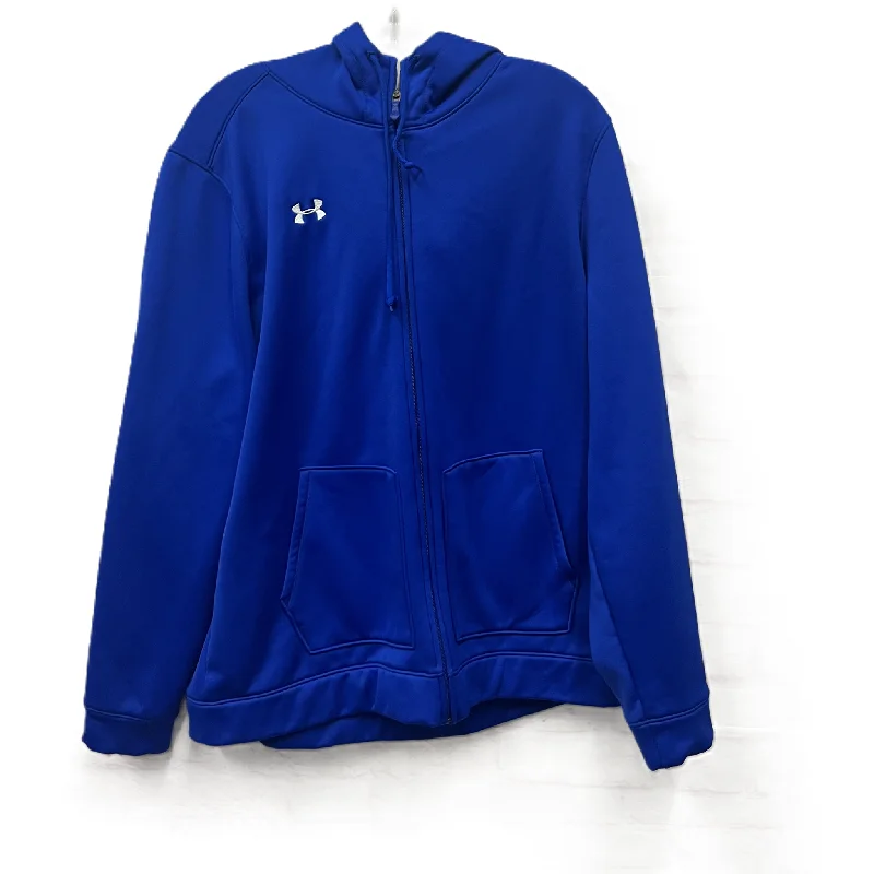 purple sweatshirts cozy -Athletic Sweatshirt Hoodie By Under Armour In Blue, Size: 2x