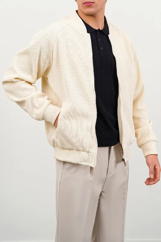 ruche vivid jacket -CORDUROY BOMBER JACKET