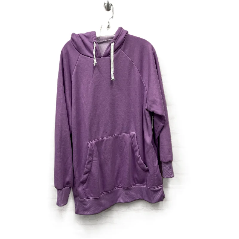 black sweatshirts oversized -Athletic Sweatshirt Hoodie In Purple, Size: 2x