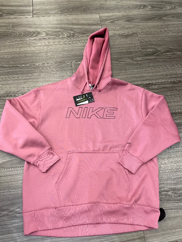 sweatshirts with stripes -Sweatshirt Hoodie By Nike In Pink, Size: M