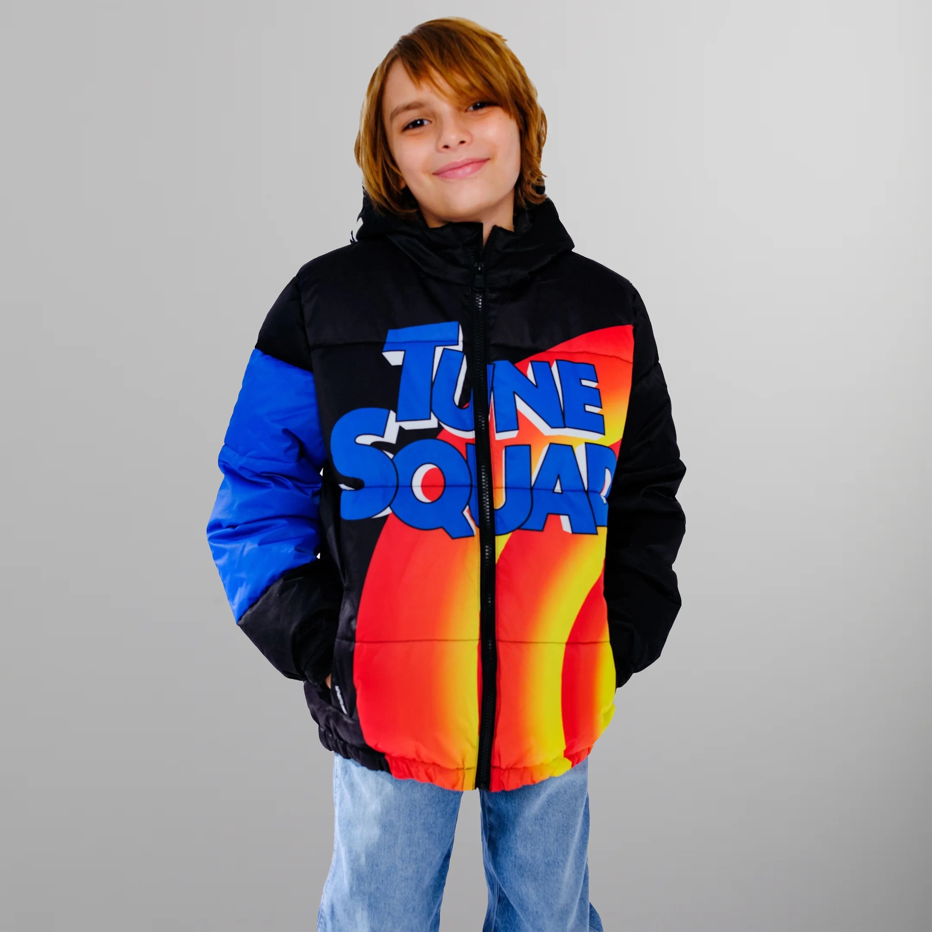 oatmeal rest jacket -Boy's Tune Squad Puffer Jacket - FINAL SALE