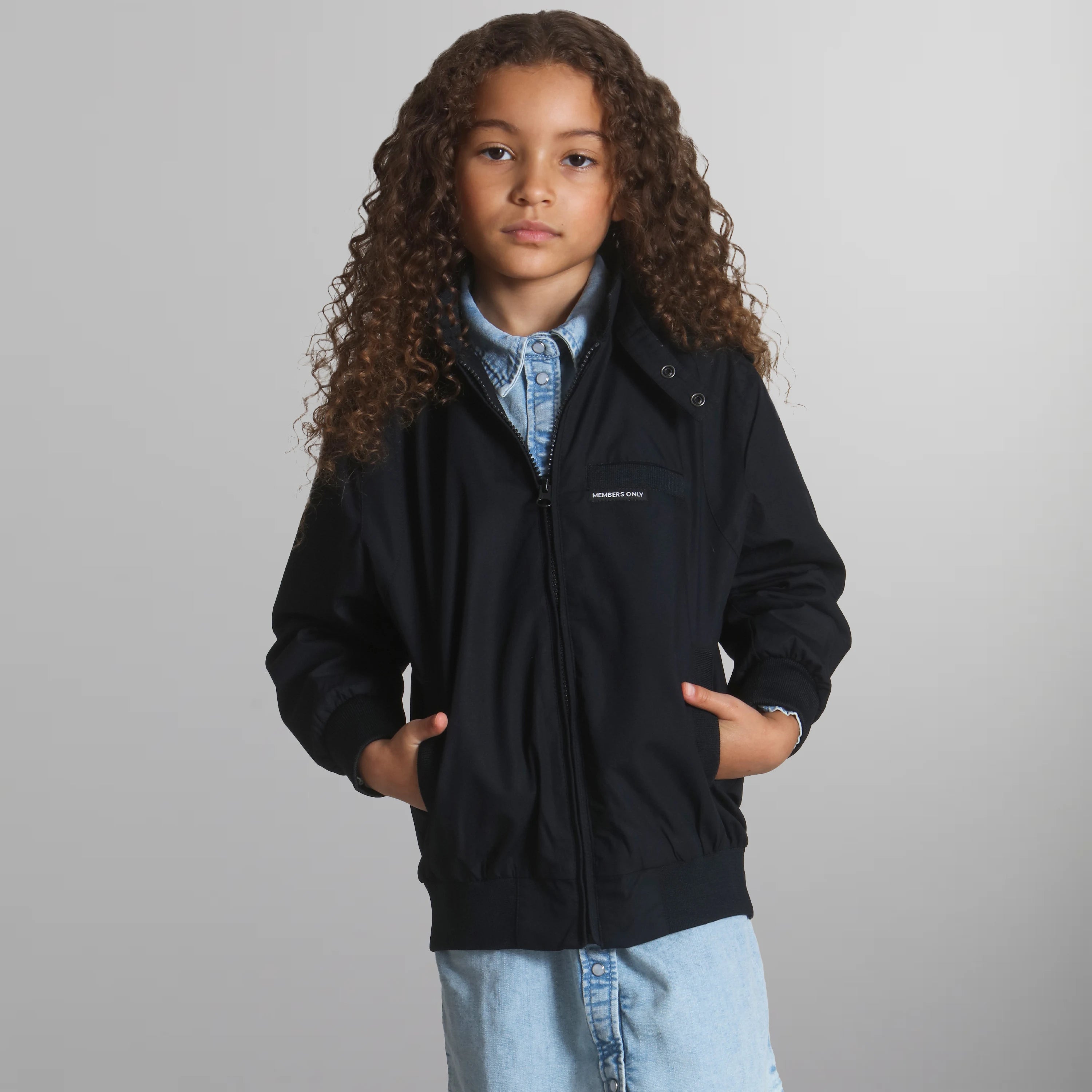 soft radiant jacket -Girl's Iconic Racer Jacket