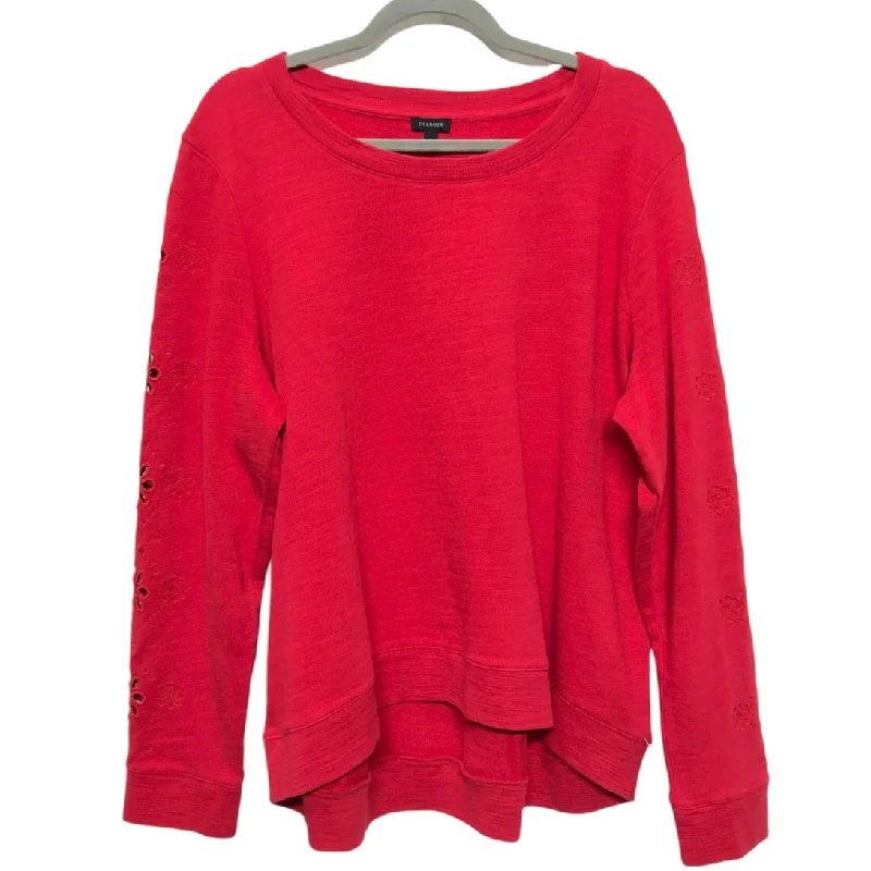 green sweatshirts vibrant -Sweatshirt Crewneck By Talbots In Red, Size: Xl