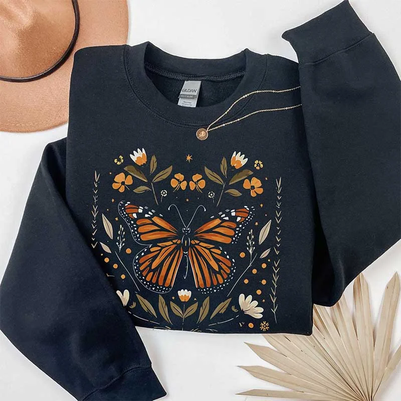 sweatshirts for school -Monarch Butterfly Sweatshirt