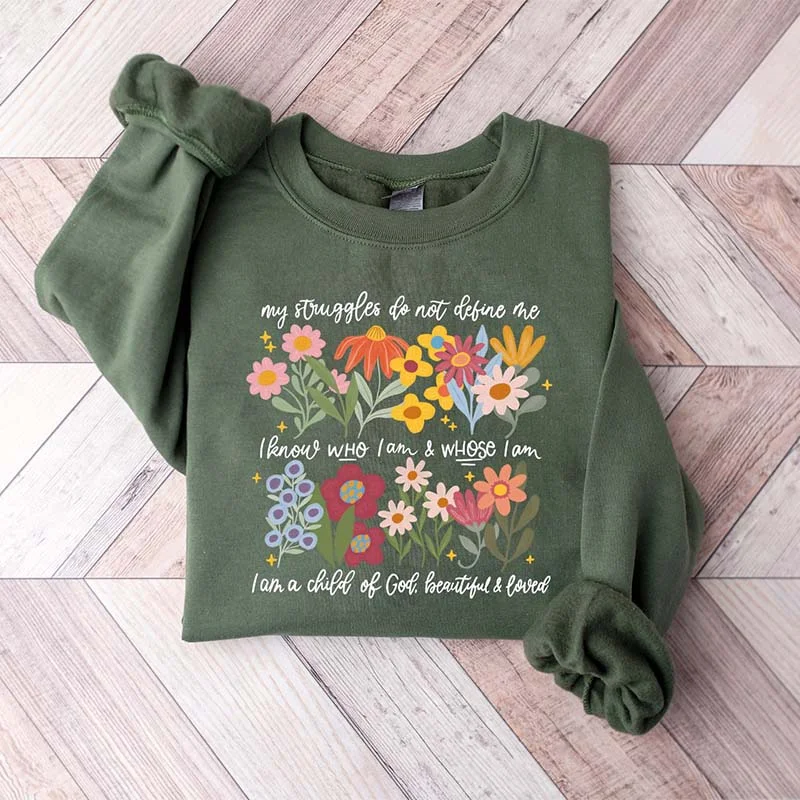 Adidas sweatshirts trendy -Floral Jesus The Way The Truth The Life Sweatshirt