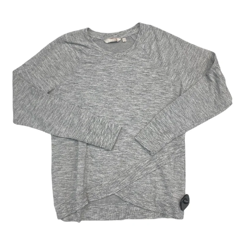 sweatshirts with cuffs -Athletic Sweatshirt Crewneck By Athleta In Grey, Size: M