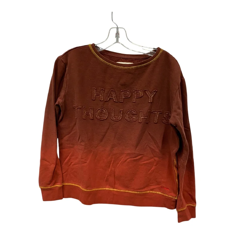 red sweatshirts stylish -Sweatshirt Crewneck By Peace Love World In Brown, Size:Xs