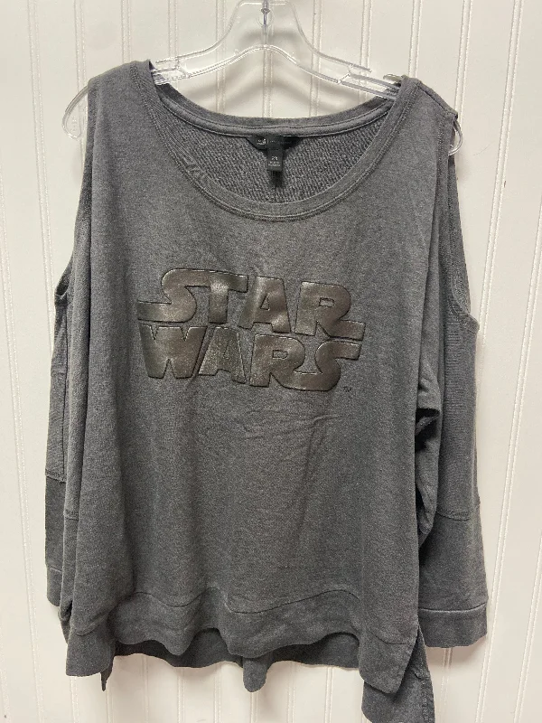 fleece sweatshirts soft -Sweatshirt Crewneck By Rock And Republic In Grey, Size: 2x