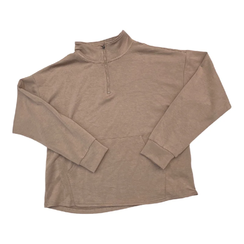 cotton sweatshirts vibrant -Sweatshirt Collar By Thread And Supply In Brown, Size: L