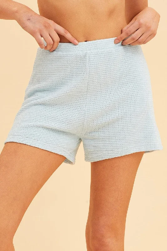 sienna shorts earthy shine -sienna shorts earthy shine -sienna shorts earthy shine -Blue Lounge Shorts Waffle Texture Pull On