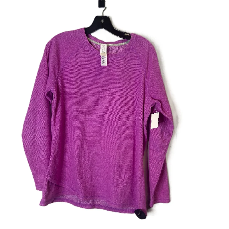 sweatshirts for gym -Athletic Sweatshirt Collar By New Balance In Purple, Size: L