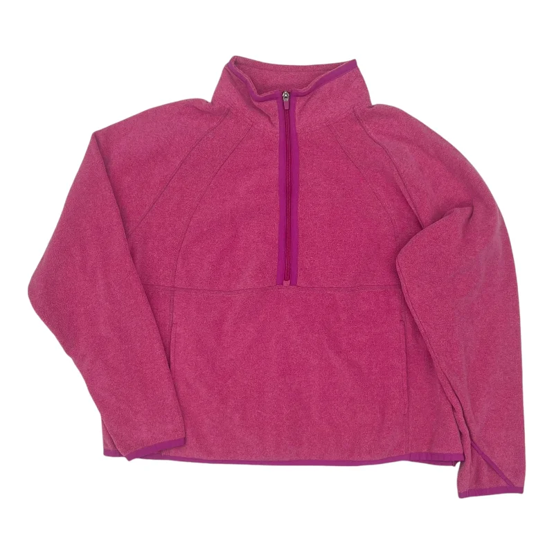 crewneck sweatshirts soft -Sweatshirt Collar By Tek Gear In Pink, Size:1X