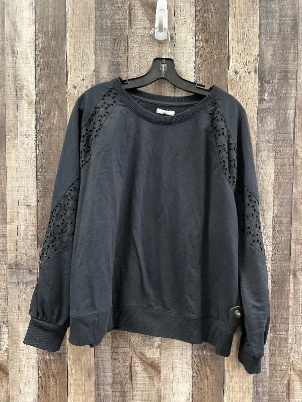 lightweight sweatshirts bold -Sweatshirt Crewneck By Maurices In Black, Size: 2x