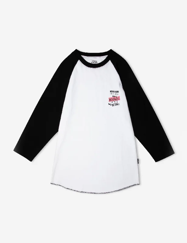 t-shirts kids starry meadow -t-shirts kids starry meadow -Anarchy Raglan - White/Black