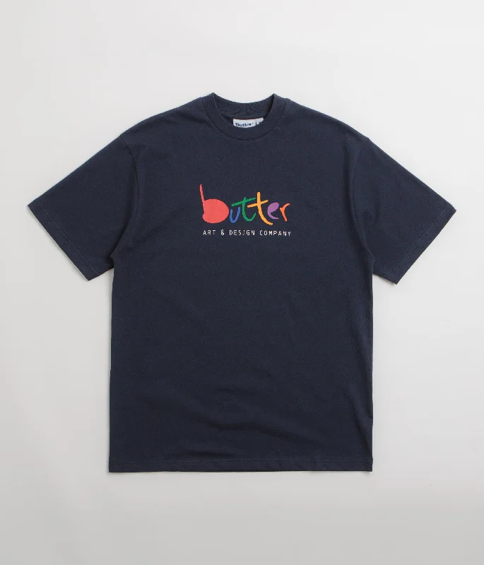 t-shirts kids starry meadow -t-shirts kids starry meadow -Butter Goods Art T-Shirt - Navy