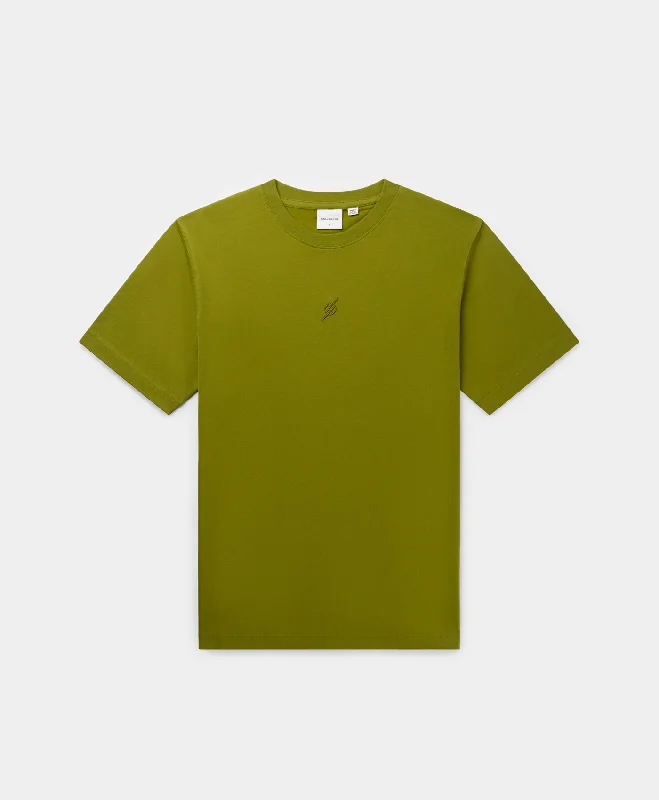 t-shirts with vented sides -t-shirts with vented sides -Cardamom Green Mono T-Shirt