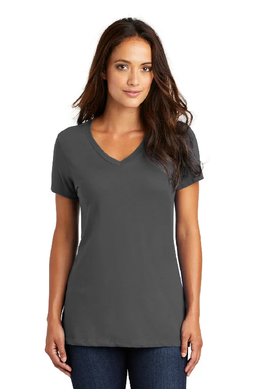 t-shirts women soft cedar -t-shirts women soft cedar -District Womens Perfect Weight Short Sleeve V-Neck T-Shirt - Charcoal Grey