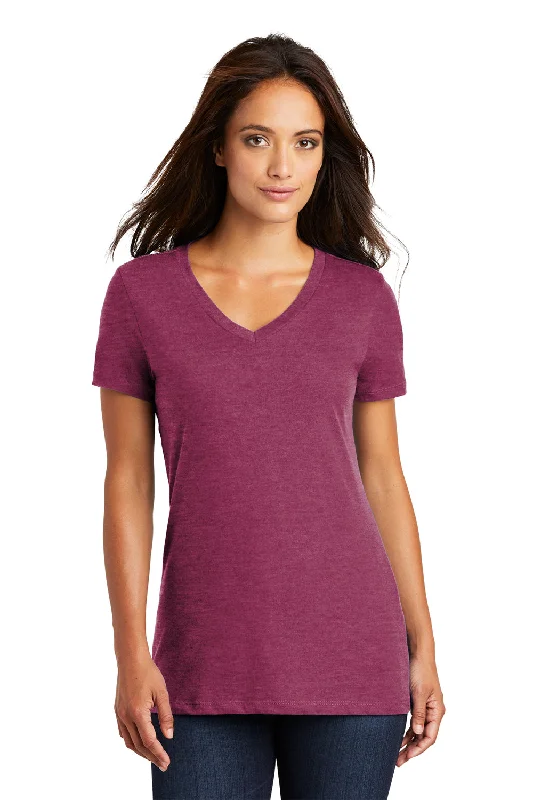 clove t-shirts rich hue -clove t-shirts rich hue -District Womens Perfect Weight Short Sleeve V-Neck T-Shirt - Heather Loganberry Pink