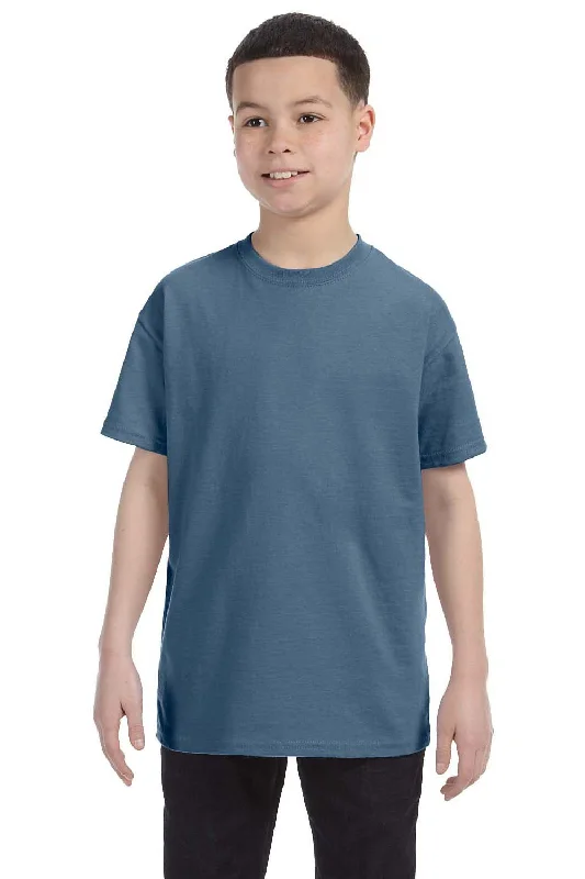 mosaic-cotton t-shirts bold -mosaic-cotton t-shirts bold -Hanes Youth ComfortSoft Short Sleeve Crewneck T-Shirt - Denim Blue