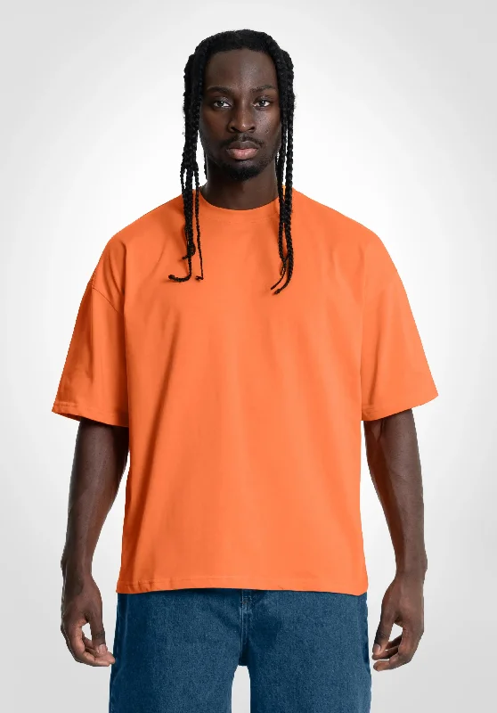 t-shirts with twisted sides -t-shirts with twisted sides -Heavy Oversize Tee - Orange